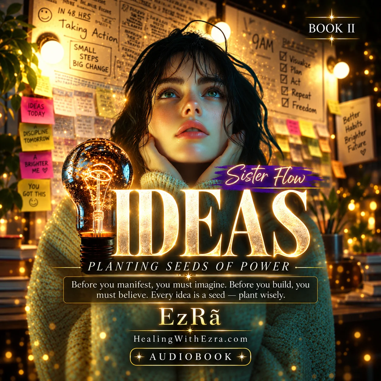 Sister Flow Book II, Ideas: Planting Seeds of Power — updated audiobook cover artwork