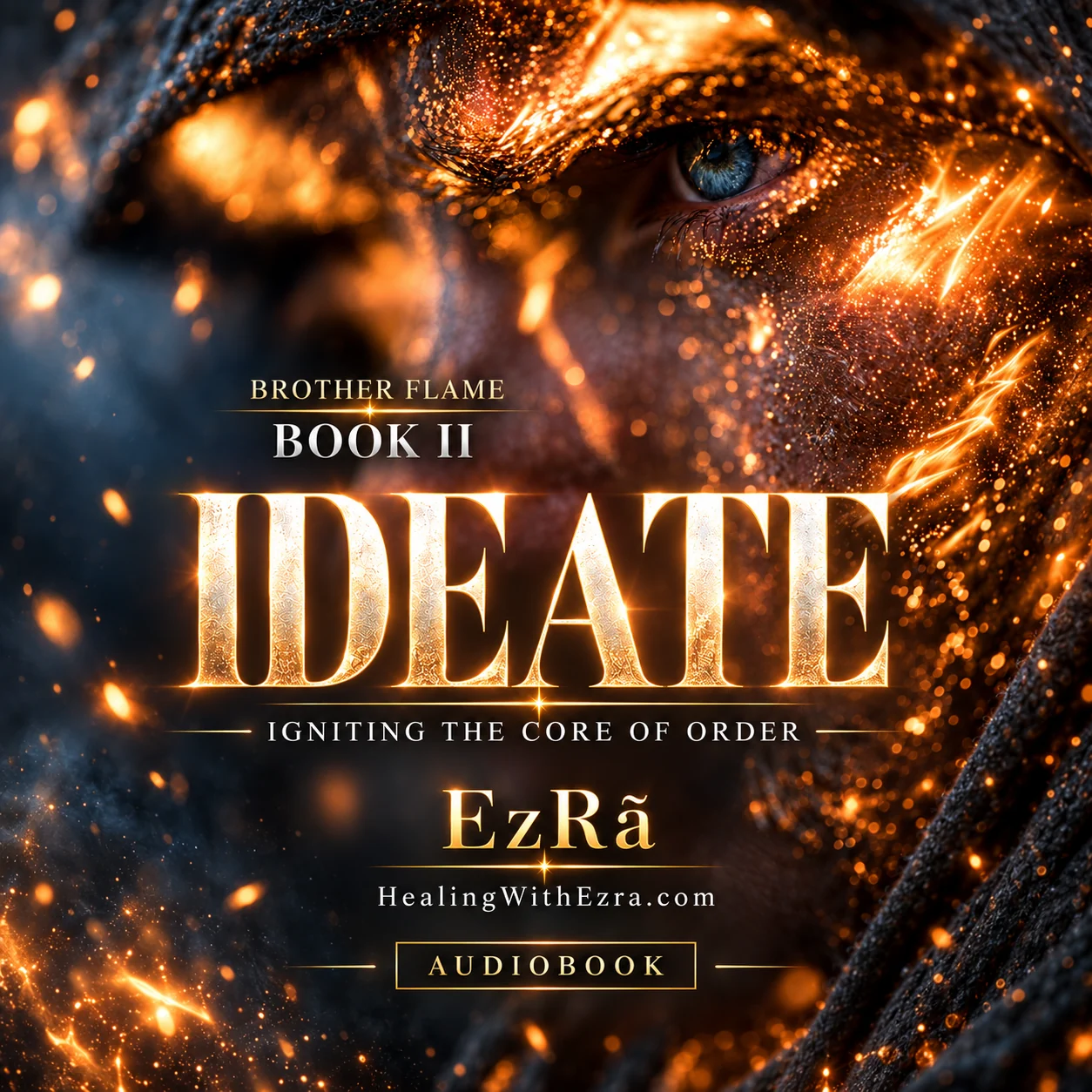 Brother Flame Book II, Ideate: Igniting the Core of Order — updated audiobook cover artwork