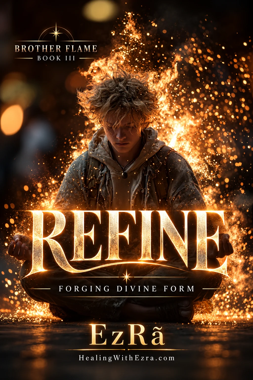 Brother Flame Book III, Refine: Forging Divine Form — updated ebook cover artwork
